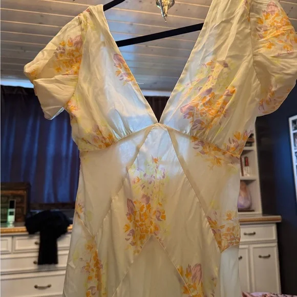 Free People Cream and Yellow Floral Maxi Dress - Picture 2 of 4
